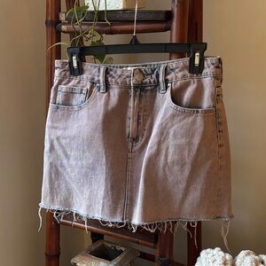 PacSun Pink Wash Denim Mini Skirt